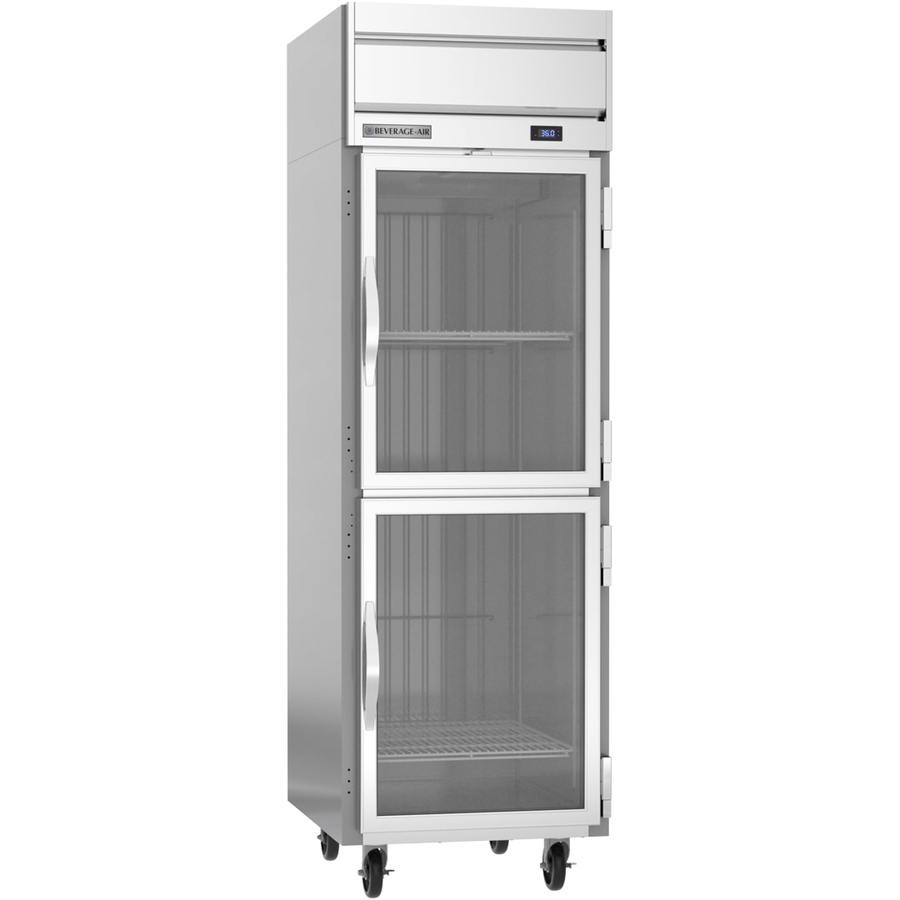 Beverage Air HR1HC-1HG, 26" Horizon Top Mount Reach-In Refrigerator Glass Half Door