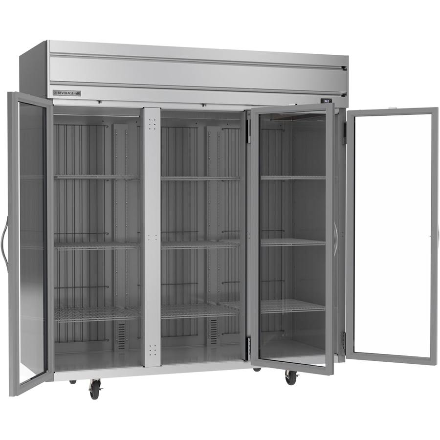 Beverage Air HR3HC-1G, 78" Horizon Series Glass Triple Door Reach-in Refrigerator
