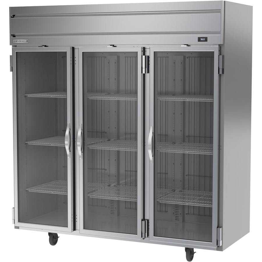 Beverage Air HR3HC-1G, 78" Horizon Series Glass Triple Door Reach-in Refrigerator