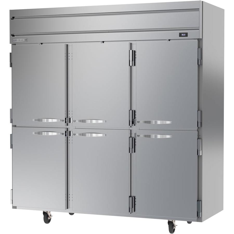 Beverage Air HR3HC-1HS, 78" (6) Solid Half Swing Doors Reach-In Refrigerator