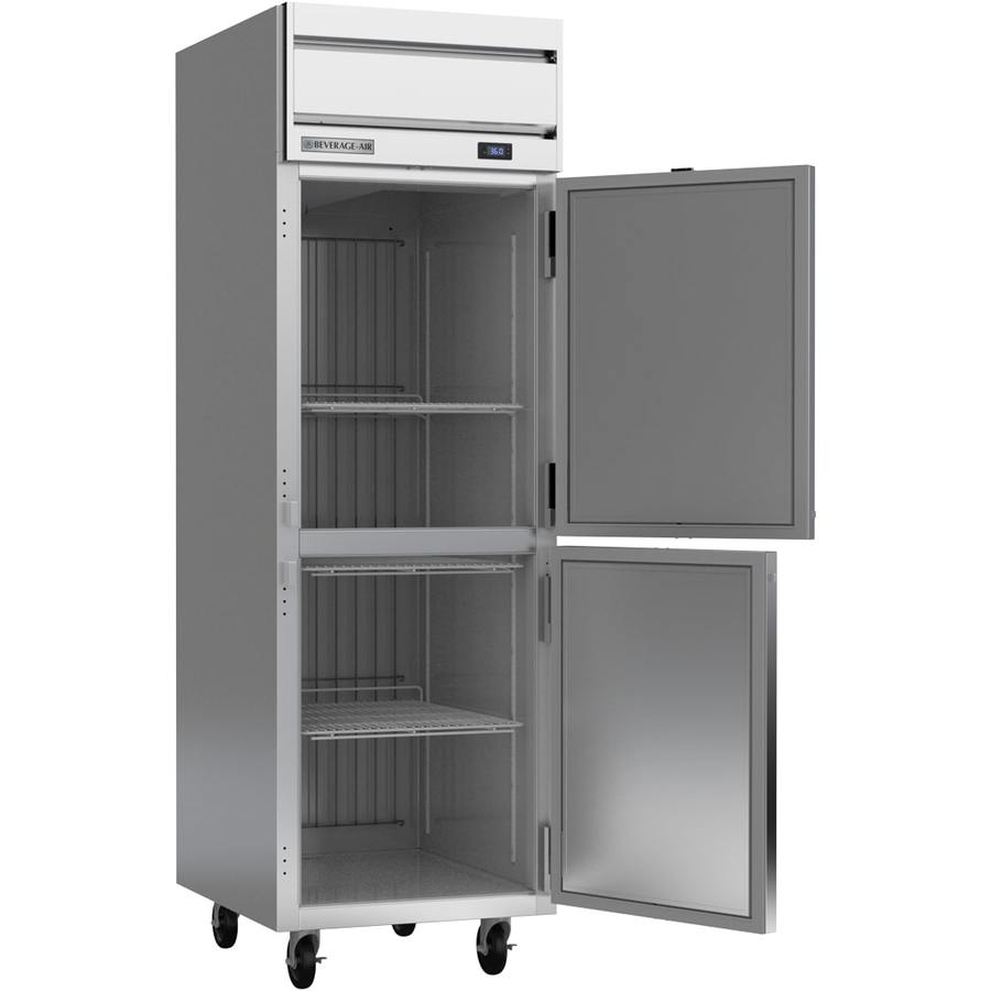 Beverage Air HR1HC-1HS, 26" (2) Solid Half Swing Doors Reach-In Refrigerator