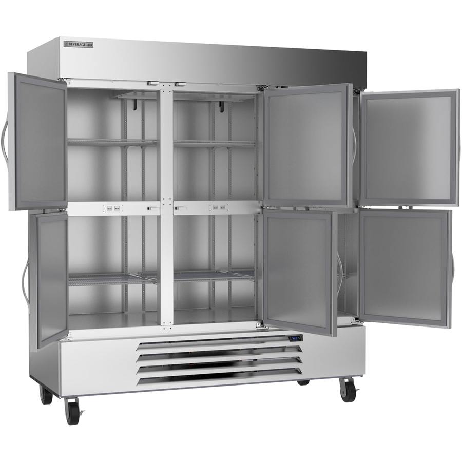 Beverage Air HBR72HC-1-HS, 75" Horizon Series Half-Solid Door Bottom Mount Refrigerator