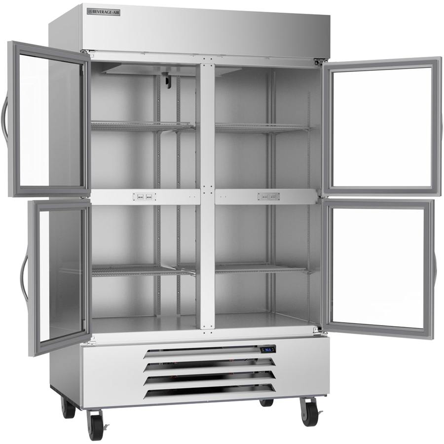 Beverage Air HBR49HC-1-HG, 52” Horizon Series Glass Half-Door Bottom Mount Refrigerator