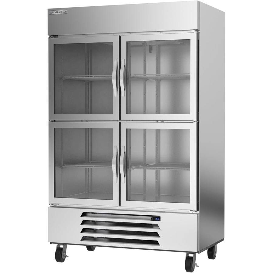 Beverage Air HBR49HC-1-HG, 52” Horizon Series Glass Half-Door Bottom Mount Refrigerator