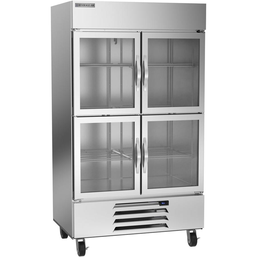 Beverage Air HBR44HC-1-HG, 47" Horizon Series Glass Half-Door Bottom Mount Refrigerator