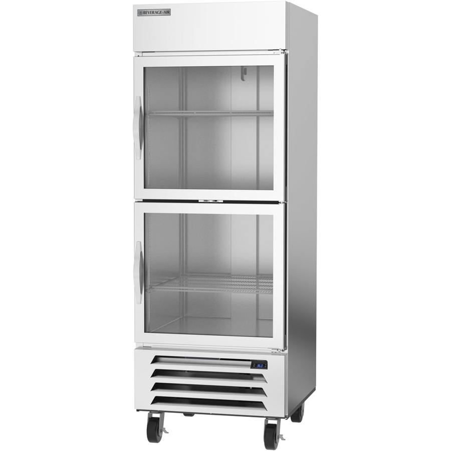 Beverage Air HBR27HC-1-HG, 30" Horizon Series Glass Half-Door Bottom Mount Refrigerator