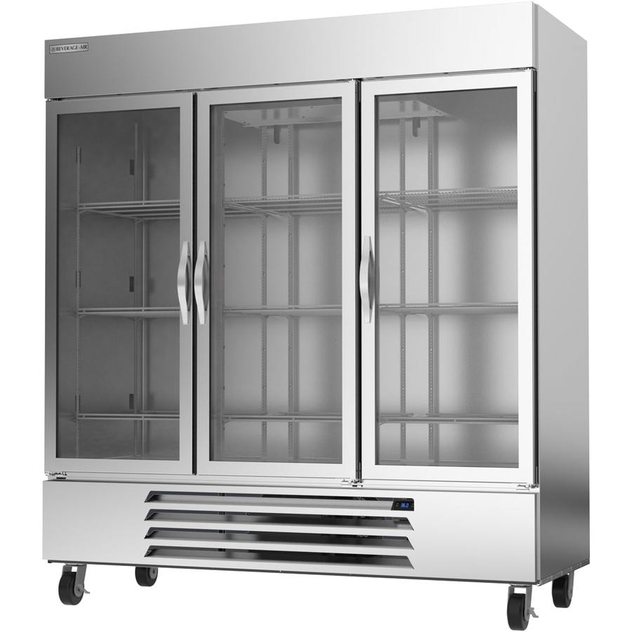 Beverage Air HBR72HC-1-G, 75" Horizon Series Glass Door Bottom Mount Refrigerator