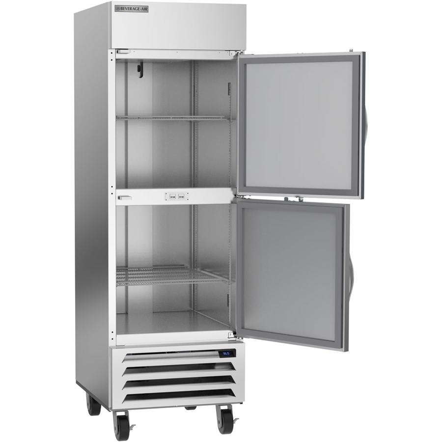 Beverage Air HBR23HC-1-HS, 27 1/4” Solid Half-Door Bottom Mount Refrigerator