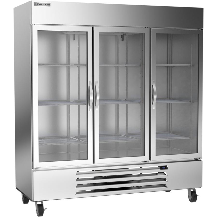Beverage Air HBF72HC-5-G, 75" Horizon Series Glass Door Bottom Mount Freezer