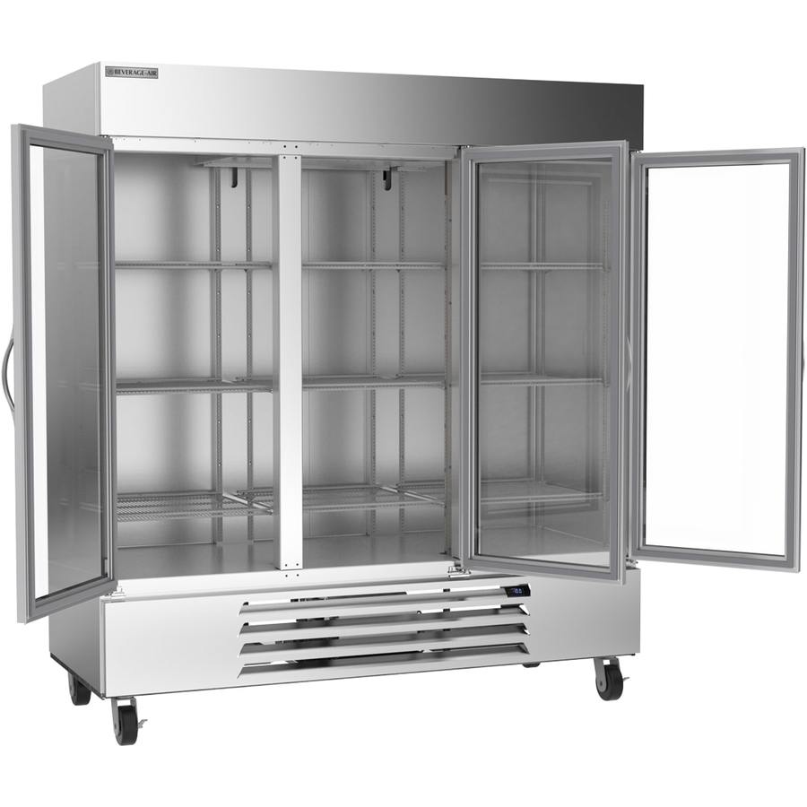 Beverage Air HBF72HC-5-G, 75" Horizon Series Glass Door Bottom Mount Freezer