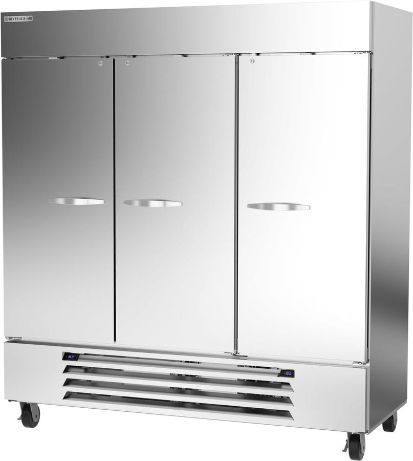 Beverage Air HBRF72HC-1-C, 75 1/8" Dual Temp Refrigerator/Freezer Bottom Mount Reach-In