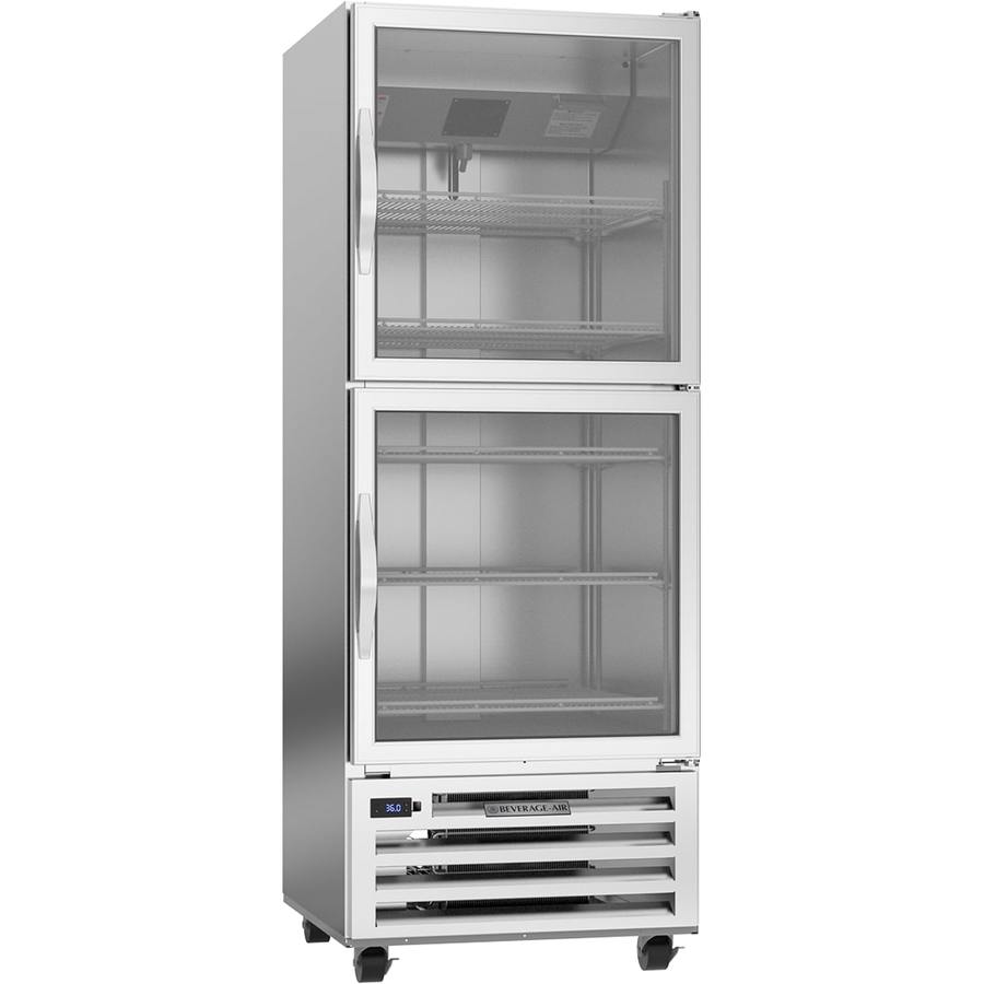 Beverage Air RI18HC-HG, 27 1/4" RI Series Half Glass Door Bottom Mount Reach-In Refrigerator