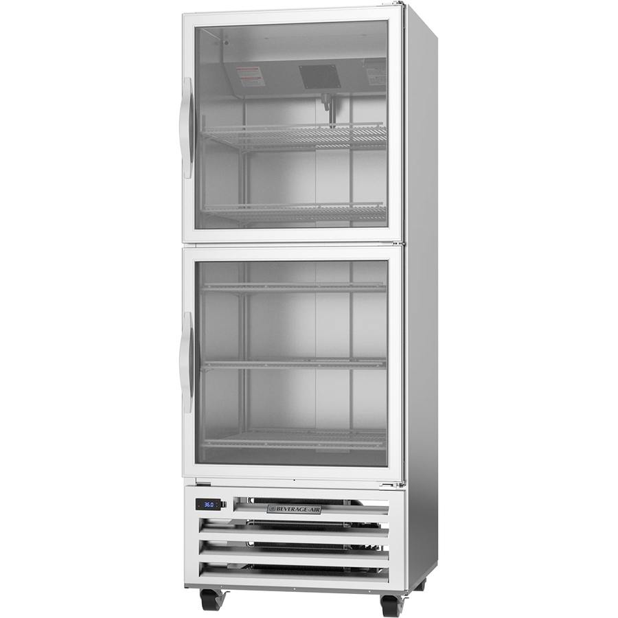 Beverage Air RI18HC-HG, 27 1/4" RI Series Half Glass Door Bottom Mount Reach-In Refrigerator