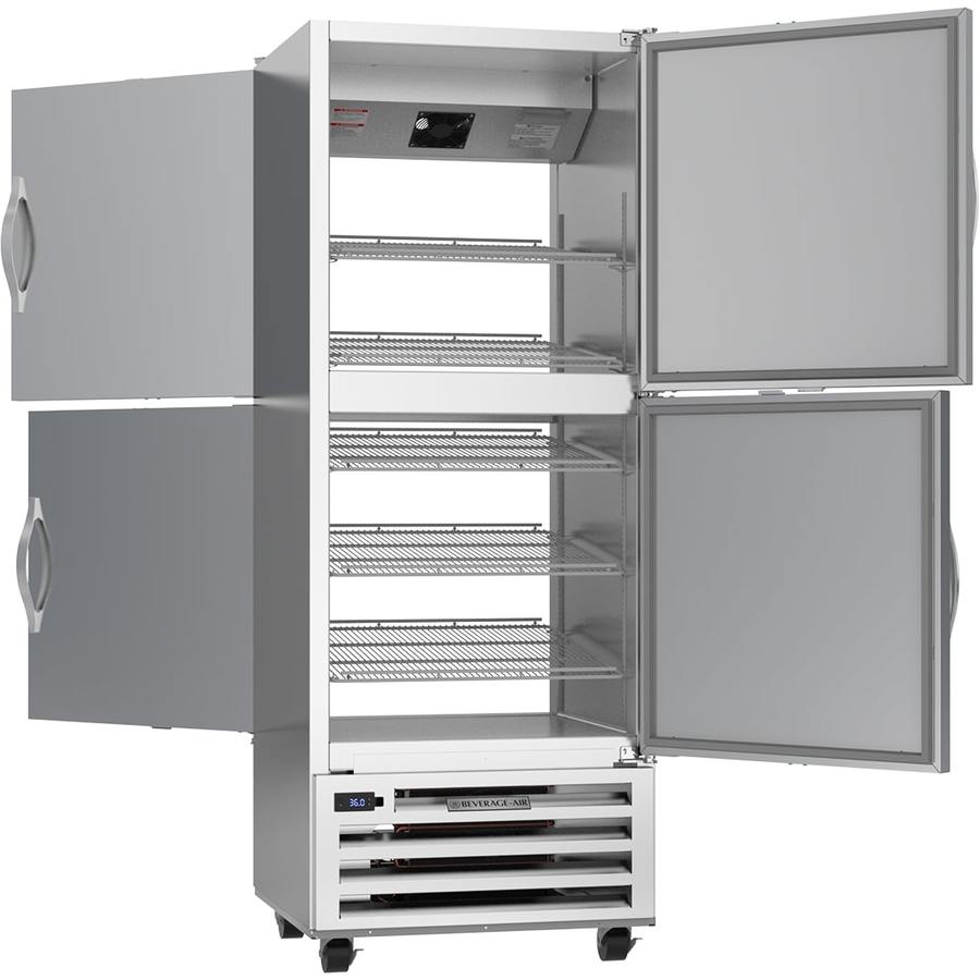 Beverage Air RID18HC-HS, 27 1/4" RI Series Pass-Thru Half Solid Door Bottom Mount Refrigerator