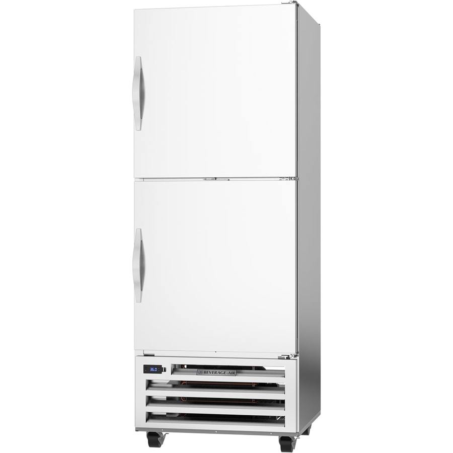 Beverage Air RID18HC-HS, 27 1/4" RI Series Pass-Thru Half Solid Door Bottom Mount Refrigerator