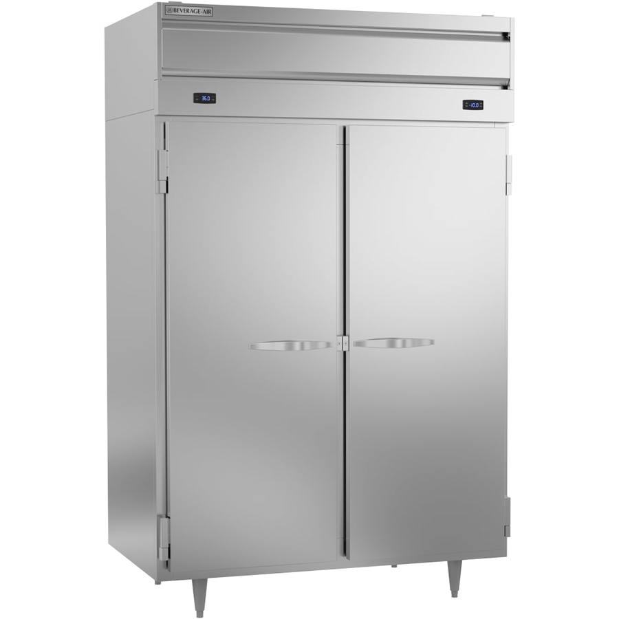 Beverage Air PRF24-24HC-1AHS, 52 1/8" P-Series Solid Half Doors Dual Temps Refrigerator/Freezer