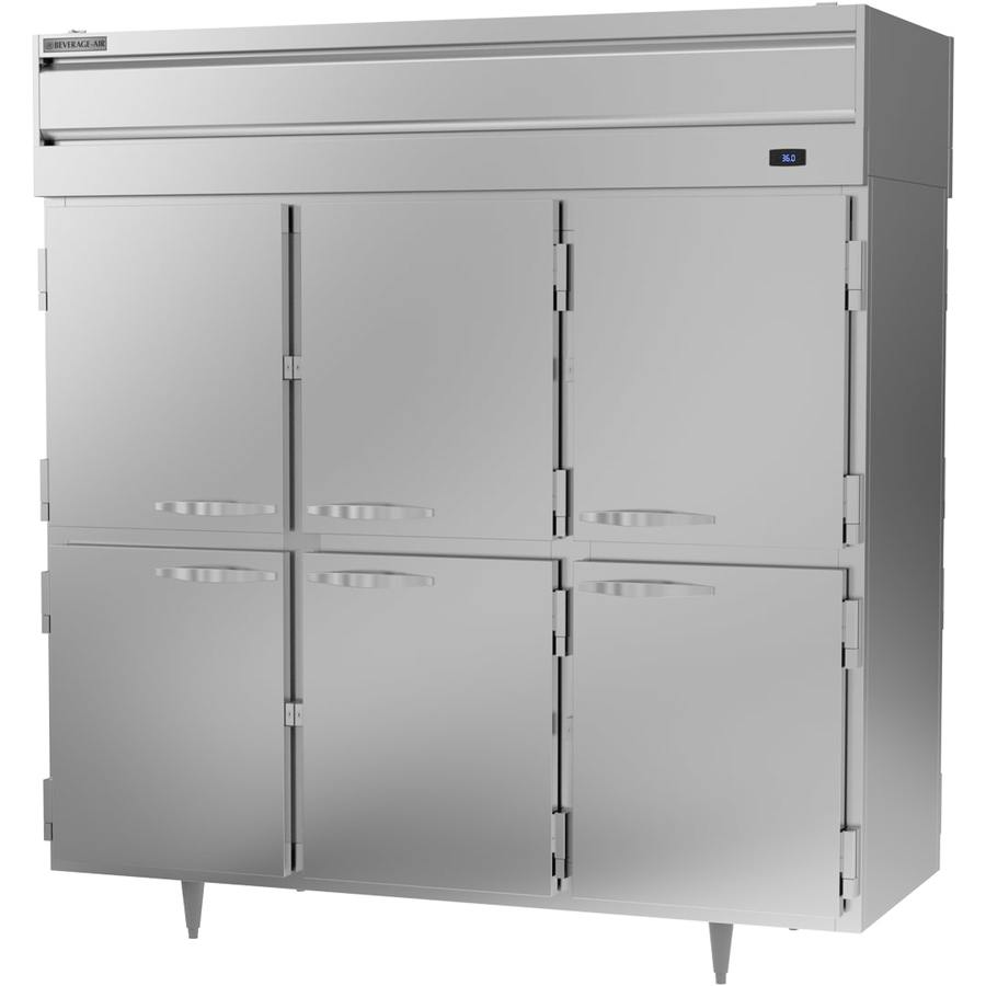 Beverage Air PRD3HC-1AHS, 77 3/4" P-Series Half-Solid Door Reach-In Pass-Thru Refrigerator