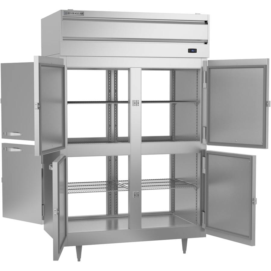 Beverage Air PRD2HC-1AHS, 52 1/8" P-Series Half-Solid Door Reach-In Pass-Thru Refrigerator
