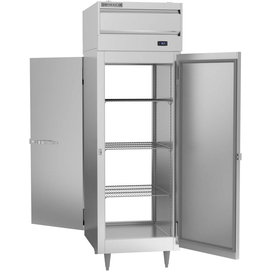 Beverage Air PRD1HC-1AS, 26 1/2 P-Series Solid Door Reach-In Pass-Thru Refrigerator