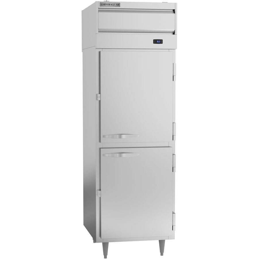 Beverage Air PRD1HC-1AHS, 26 1/2 P-Series Half-Solid Door Reach-In Pass-Thru Refrigerator