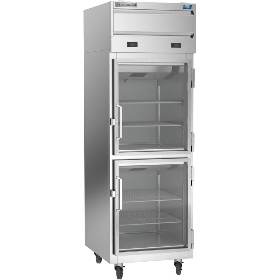 Beverage Air CT12-12HC-1HG, 27 1/2 Glass Half -Door Top Mount Variable Speed Freezer/Refrigerator