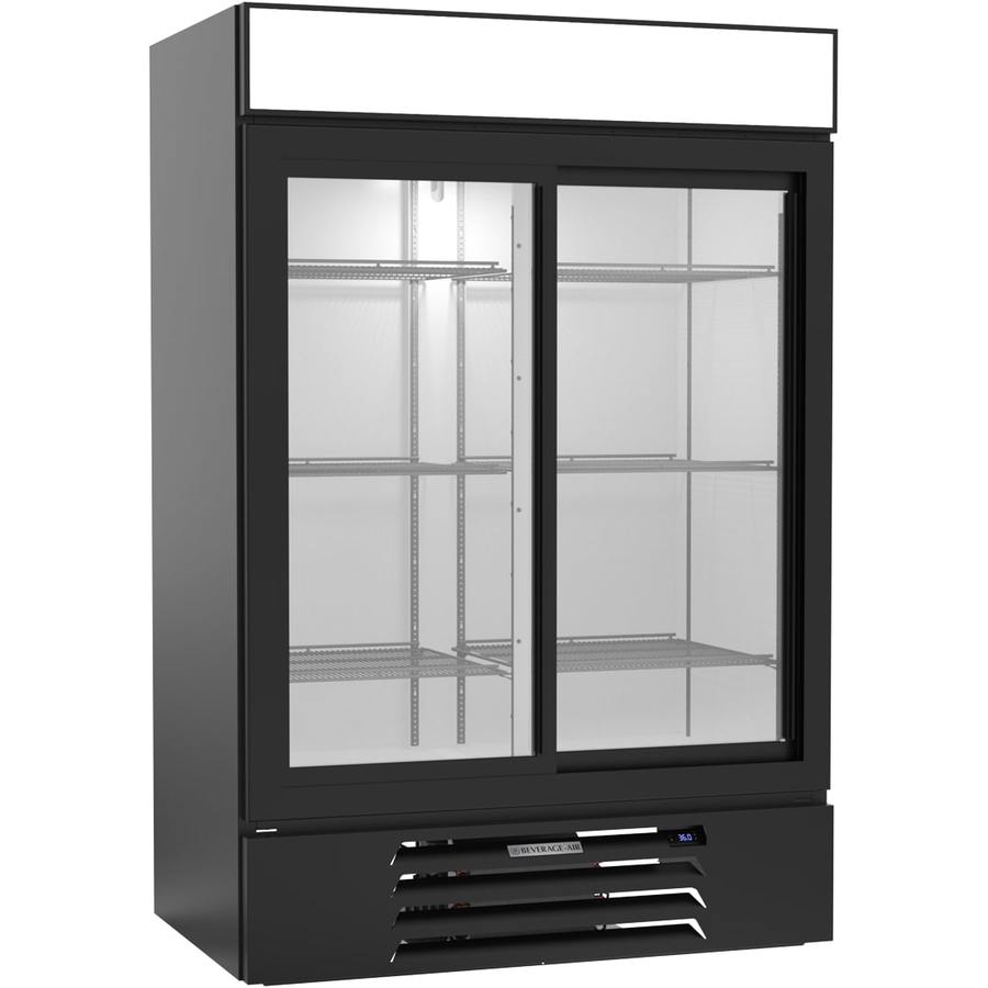 Beverage Air MMR45HC-1-B, 52" Black Sliding Glass Door