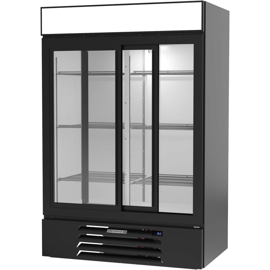 Beverage Air MMR45HC-1-B, 52" Black Sliding Glass Door