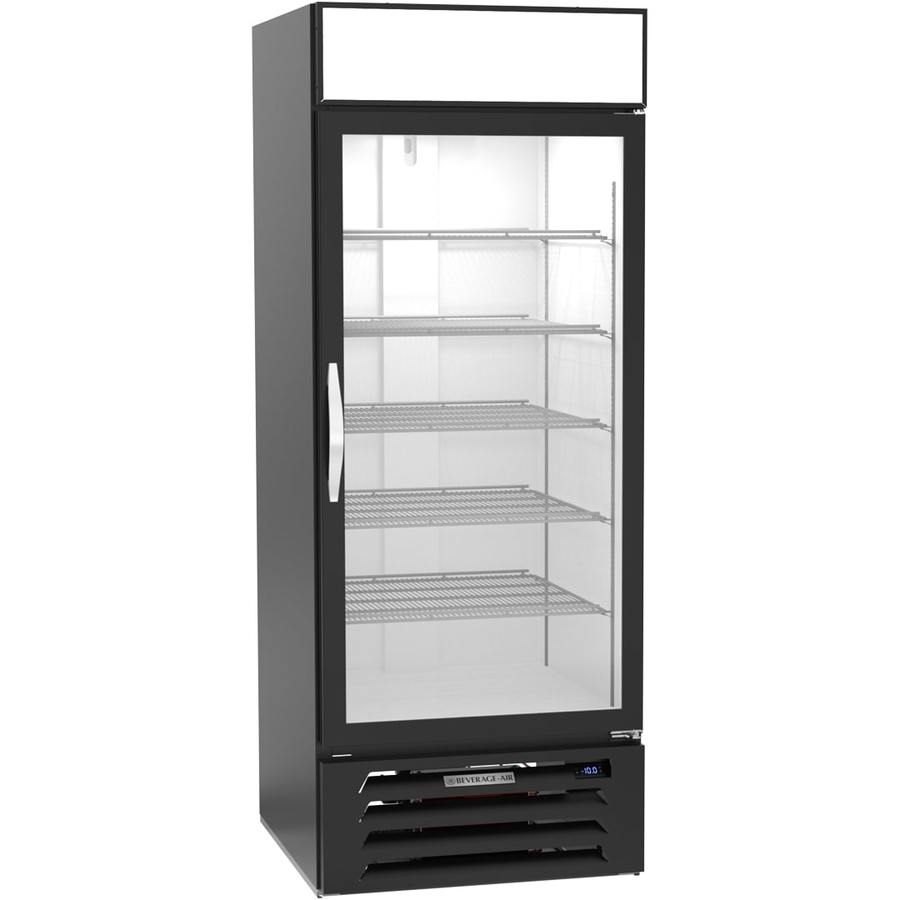 Beverage Air MMR27HC-1-B, 30" Black Hinged Single Glass Door