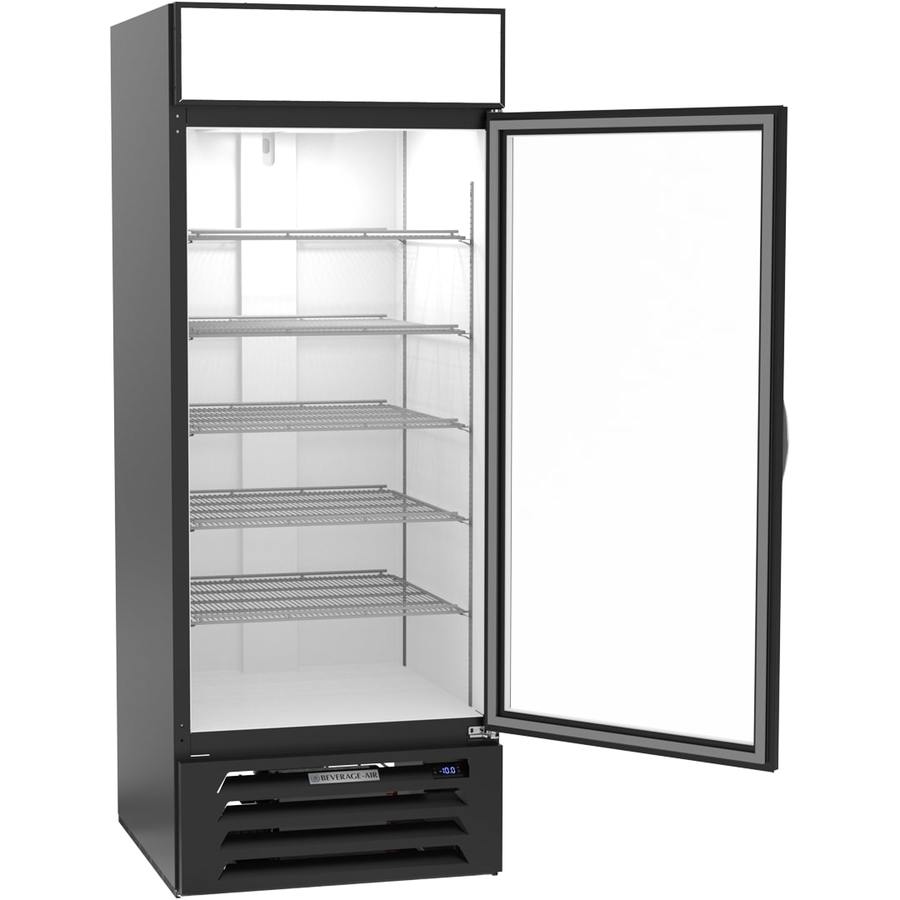Beverage Air MMR27HC-1-B, 30" Black Hinged Single Glass Door