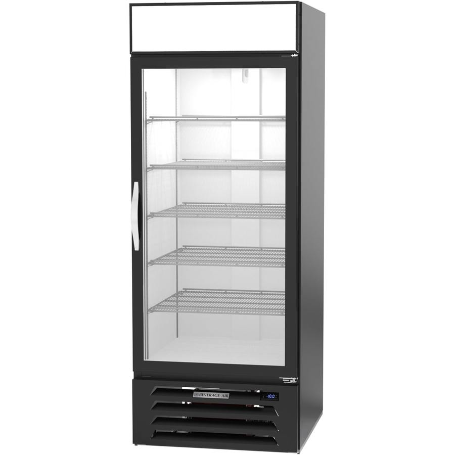 Beverage Air MMR27HC-1-B, 30" Black Hinged Single Glass Door