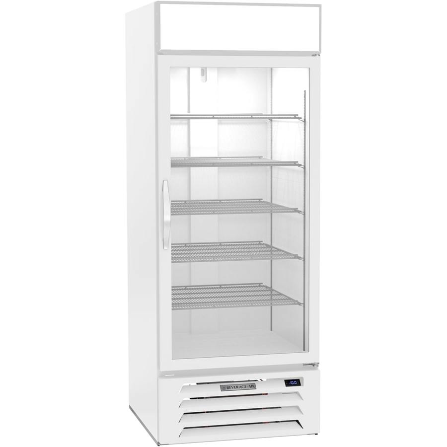 Beverage Air MMF27HC-1-W, 30" White Hinged Single Glass Door