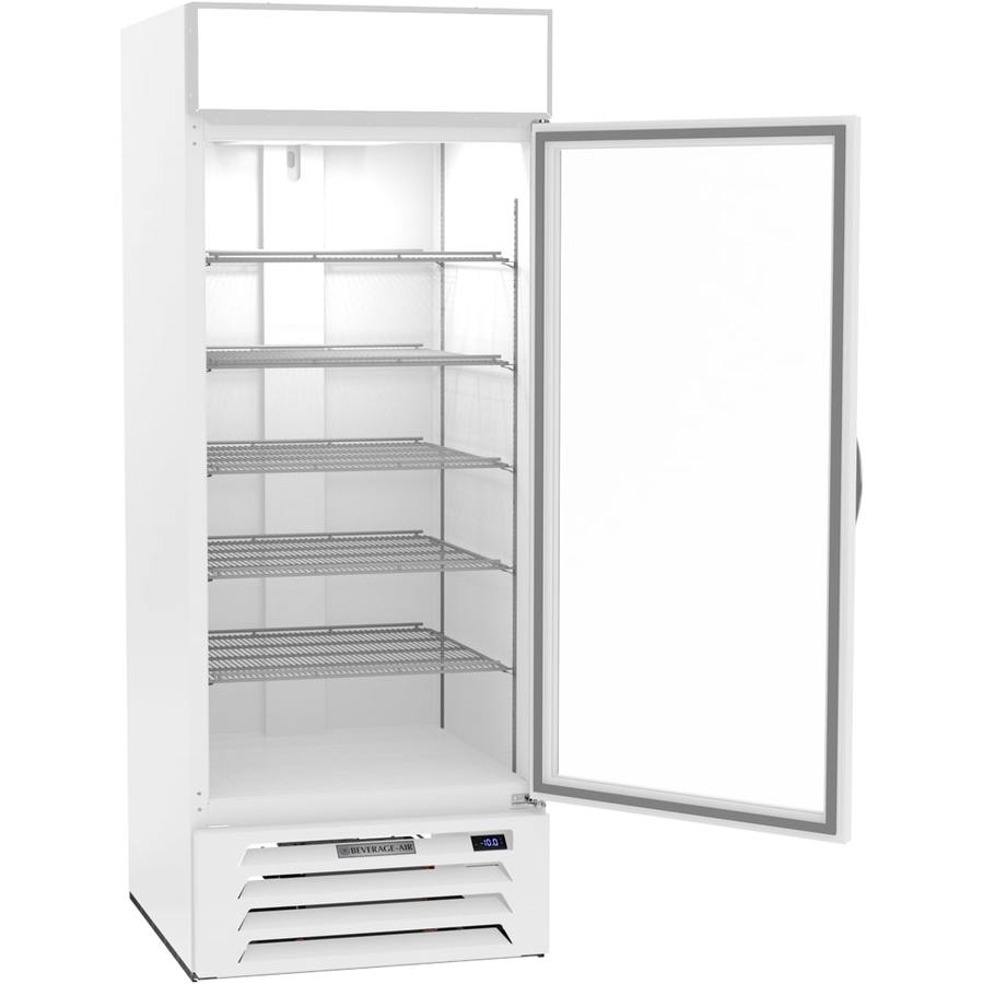 Beverage Air MMF27HC-1-W, 30" White Hinged Single Glass Door