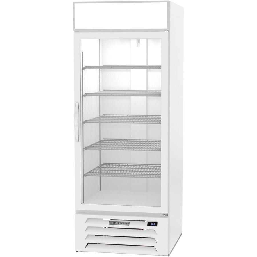 Beverage Air MMF27HC-1-W, 30" White Hinged Single Glass Door