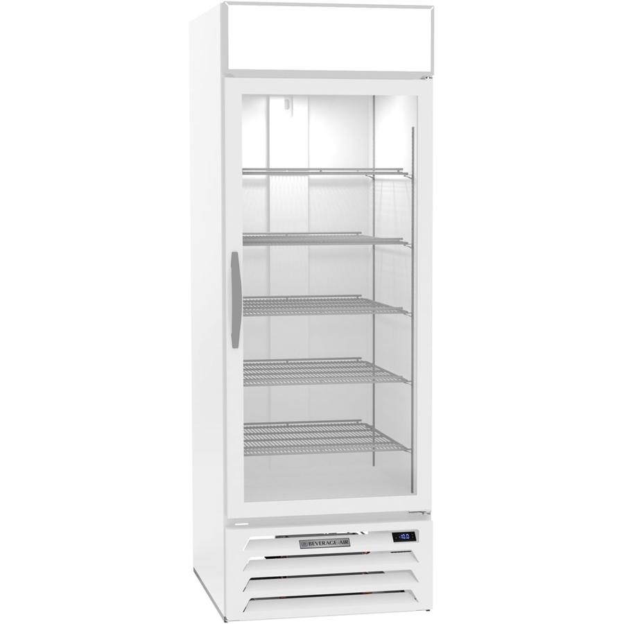 Beverage Air MMF23HC-1-W, 27" White Hinged Single Glass Door