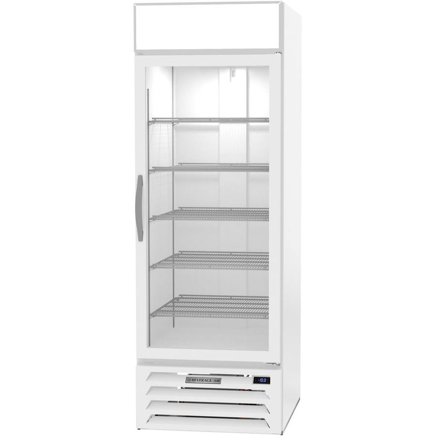 Beverage Air MMF23HC-1-W, 27" White Hinged Single Glass Door