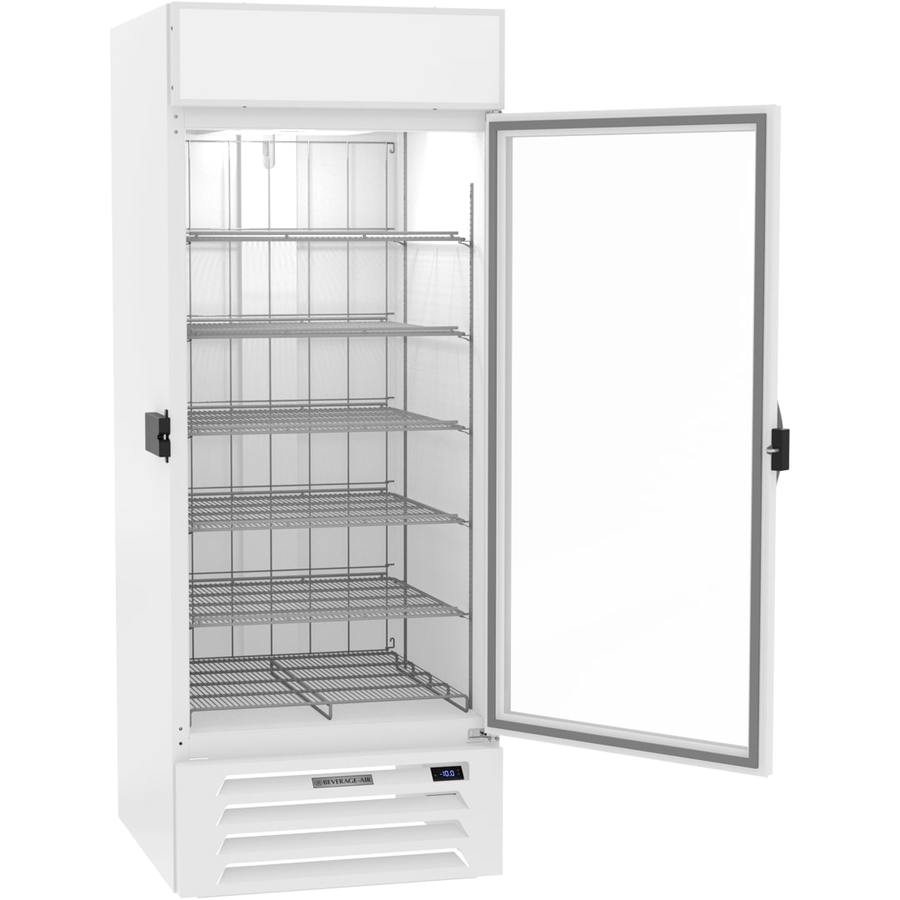 Beverage Air MMF27HC-1-W-IQ, 30” White Hinged Single Glass Door With Electronic Lock