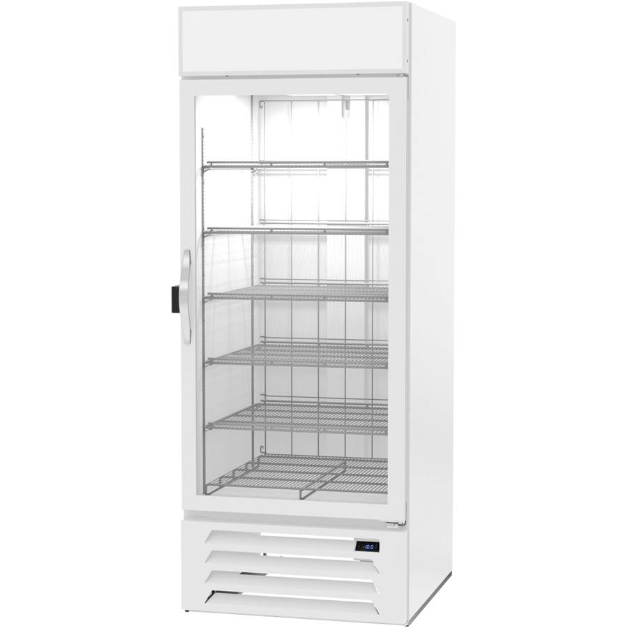 Beverage Air MMF27HC-1-W-IQ, 30” White Hinged Single Glass Door With Electronic Lock