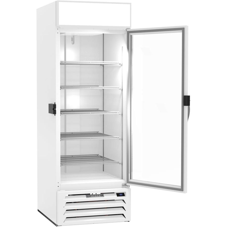 Beverage Air MMF23HC-1-W-IQ, 28 1/4” White Hinged Single Glass Door With Electronic Lock