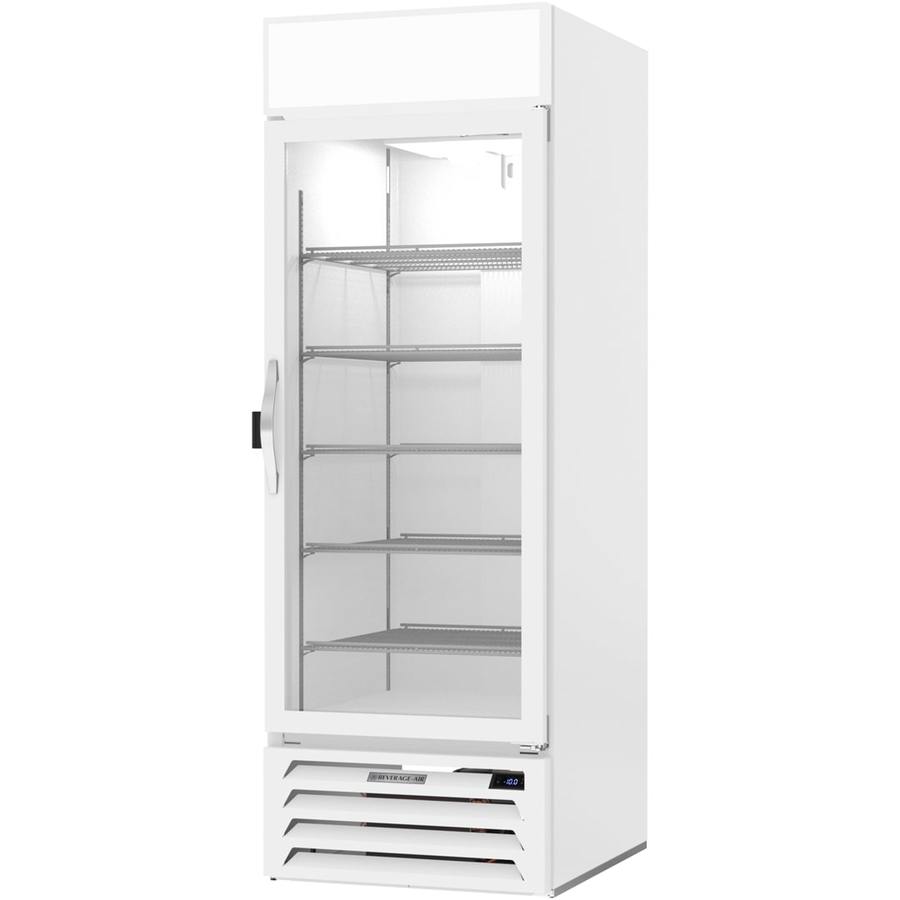 Beverage Air MMF23HC-1-W-IQ, 28 1/4” White Hinged Single Glass Door With Electronic Lock