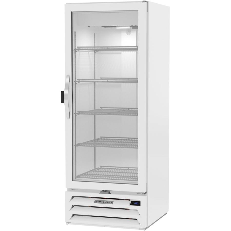Beverage Air MMF12HC-1-W-IQ, 24 1/8" White Hinged Single Glass Door With Electronic Lock
