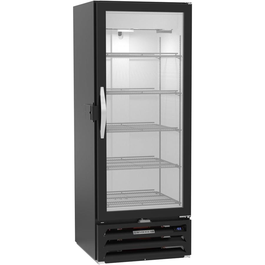 Beverage Air MMF12HC-1-B-IQ, 24 1/8" Black Hinged Single Glass Door With Electronic Lock