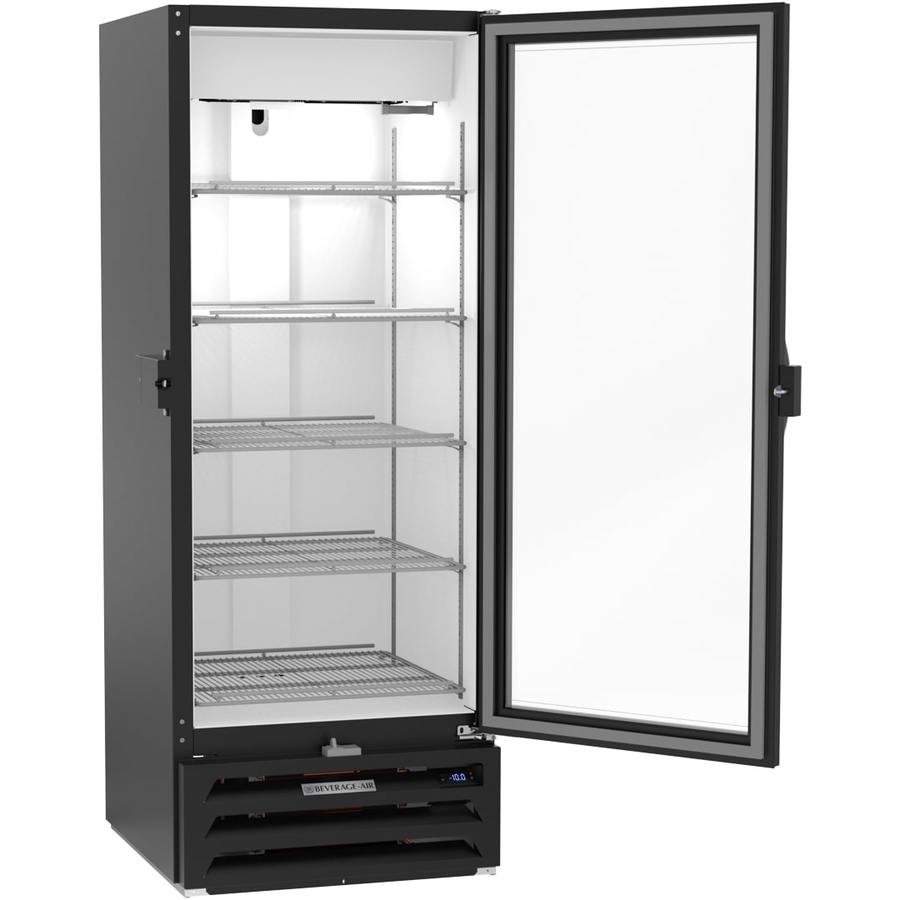 Beverage Air MMF12HC-1-B-IQ, 24 1/8" Black Hinged Single Glass Door With Electronic Lock