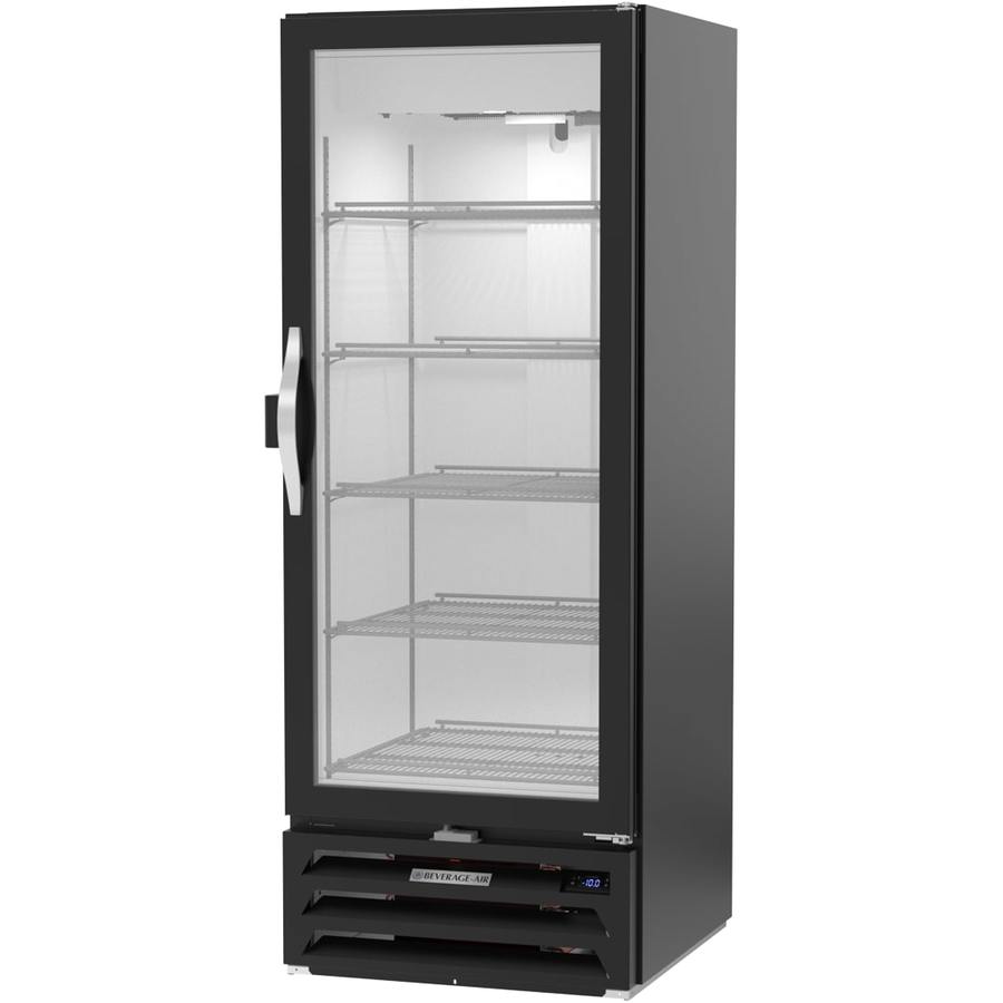 Beverage Air MMF12HC-1-B-IQ, 24 1/8" Black Hinged Single Glass Door With Electronic Lock