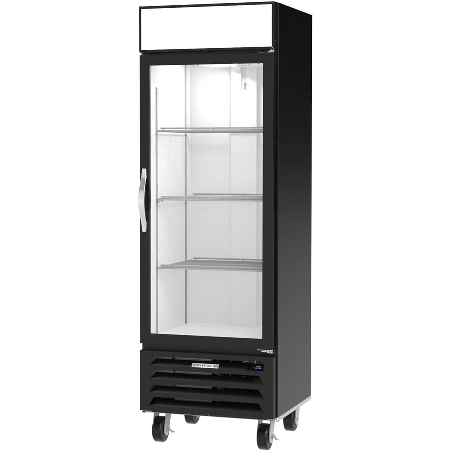 Beverage Air MMF19HC-1-B, 27 1/4" Black Hinged Single Glass Door