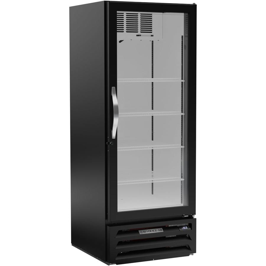 Beverage Air MMF12HC-1-B, 24 1/8 Black Hinged Single Glass Door