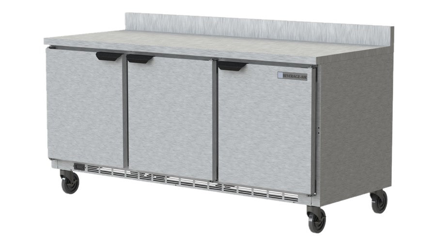 Beverage Air WTR72AHC-FIP, 72" Solid Door With Foamed-In Place Backsplash