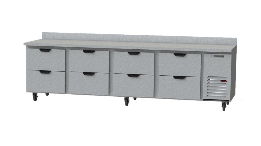 Beverage Air WTRD119AHC-8, 119" Eight Drawer Worktop Refrigerators