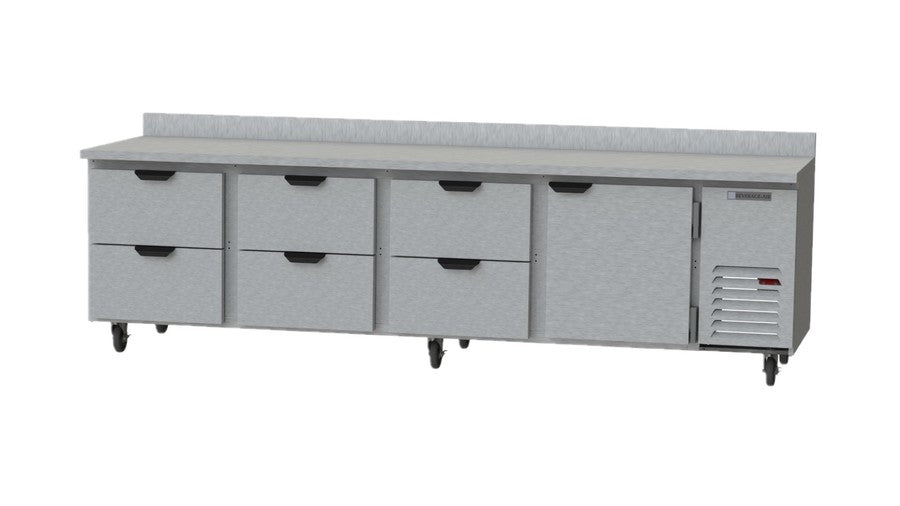 Beverage Air WTRD119AHC-6, 119" Six Drawer Worktop Refrigerators