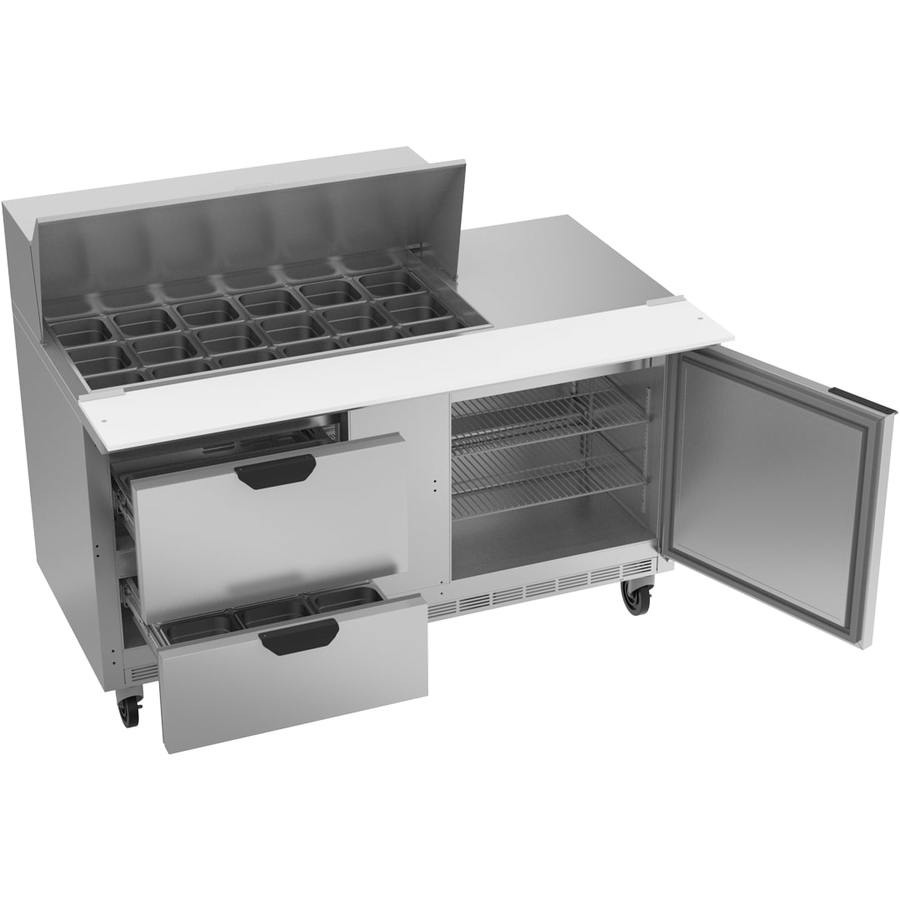 Beverage Air SPED60HC-18M-2, 60" Mega Top Sandwich Prep Table with Drawers