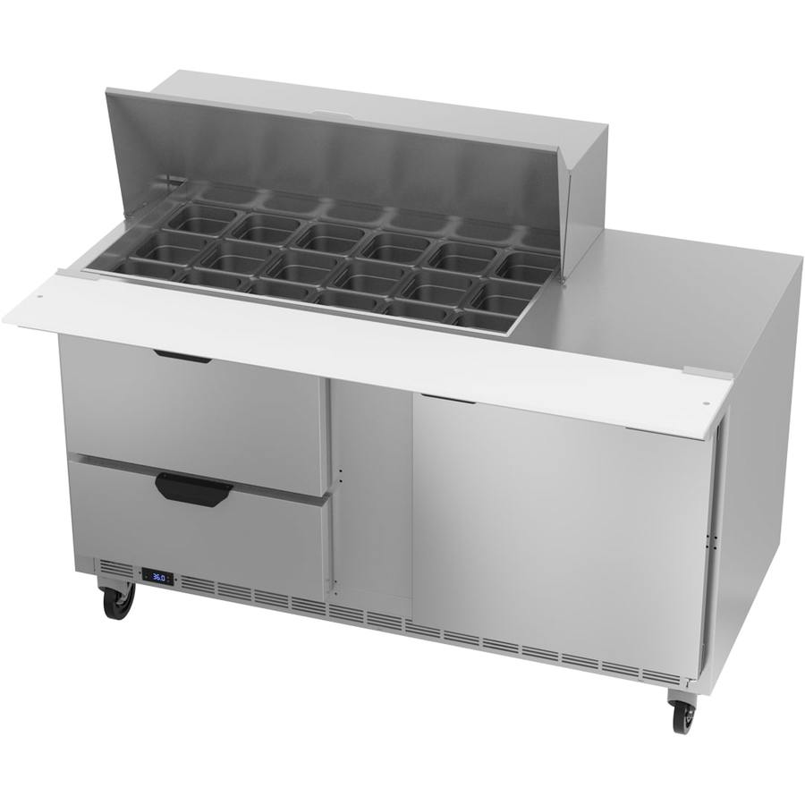 Beverage Air SPED60HC-18M-2, 60" Mega Top Sandwich Prep Table with Drawers